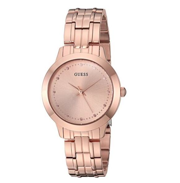 NIB Guess Chelsea Stainless Steel Watch 30mm Rose Gold Classic Slim U0989L3 main image 5